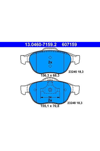 Ate Set Placute Frana Frana Disc Renault Espace 4/Laguna 2/Vel Satis