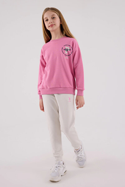 U.S. Polo Assn. 4-15 Years Old Licensed U.S. Polo Assn. Girls' Suit-Candy Pink