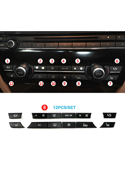 BMW Set 12 Butoane clima Seria 5 6 7, F10/F11 F01/F02 F06/F07/F12