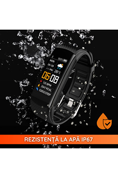 NARCIX SMART FITNESS BRACELET, with GPS, Heart Rate, Sleep and Steps Monitoring, Black