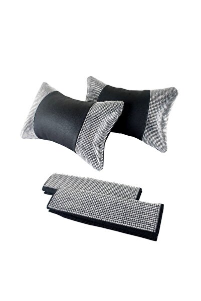 Fox Pırlanta Taşlı Boyun Yastığı Ve Emniyet Kemer Pedi