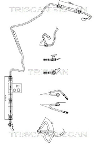 TRISCAN Furtun Hidraulic Sistem De Directie De La Pompa Hidraulica La Caseta ...