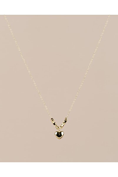 Portakal Esintisi قلادة ألين مينيمال بومبي من الفولاذ على شكل قلب