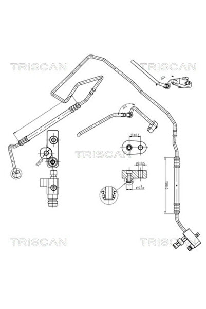 TRISCAN Conducta Presiune Variabila Aer Conditionat Citroen Jumper 2 Bus/Jump...