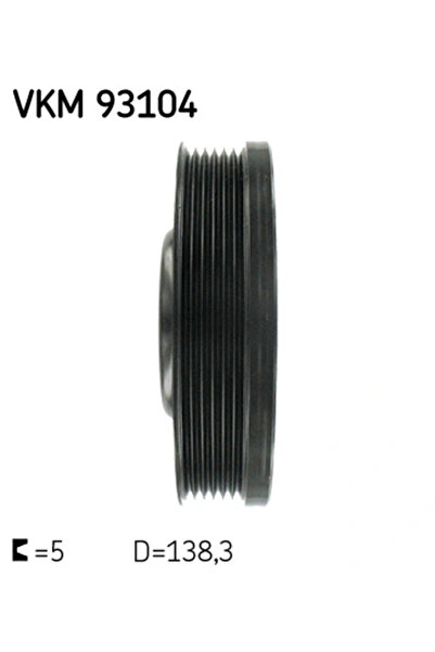 SKF Fulie curea arbore cotit VW TRANSPORTER T6 2015-2024 VKM 93104