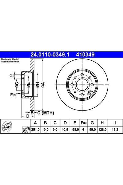 Ate Disc Frana Alfa Romeo Mito