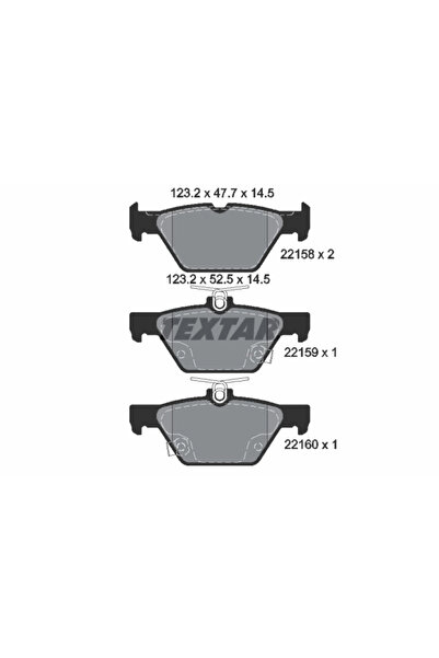 TEXTAR Set Placute Frana Frana Disc Subaru Forester/Impreza/Legacy 6
