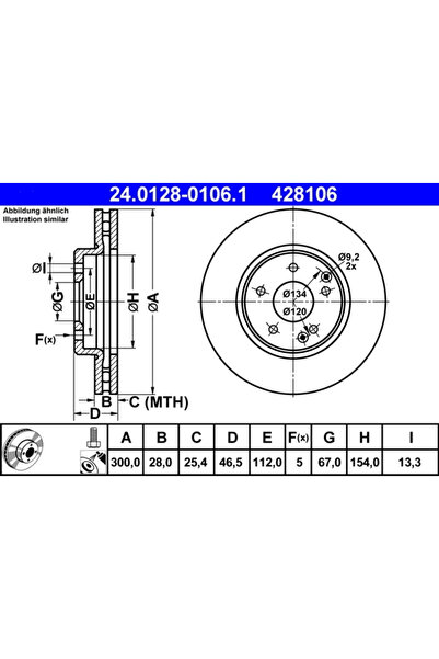 Ate Disc Frana Mercedes-Benz C-Class/Clk/E-Class