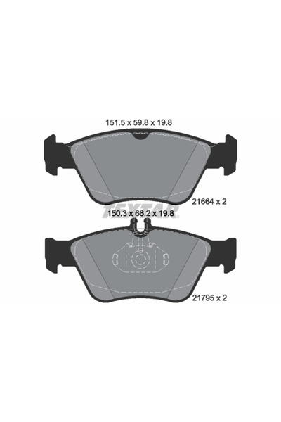 Krieger Set Placute Frana Frana Disc Mercedes-Benz C-Class/Clk/E-Class