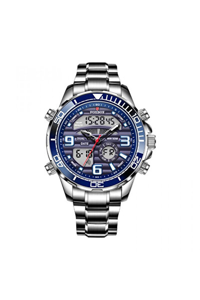 Foxbox Ceas bărbătesc Fox Box Business Casual Modă Elegant Digital Dual Time ...
