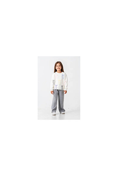 JABBER Tri-Ko Knitwear Set with Rope Bow Detail for Girls