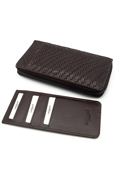 Cacharel Brown Gladiator Leather Unisex Wallet 21055g66