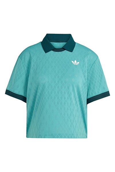 adidas Women's Turquoise Polo T-Shirt Polo Pro Jm4735