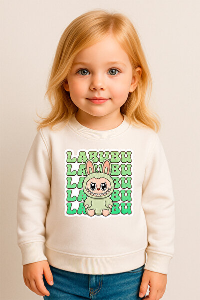 SVART WEAR سويت شيرت للأطفال مطبوع عليه Labubu مصنوع من القطن بنسبة 100% مضحك...