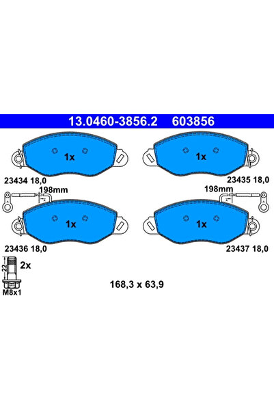 Ate Set Placute Frana Frana Disc Nissan Cabstar 1992-2006