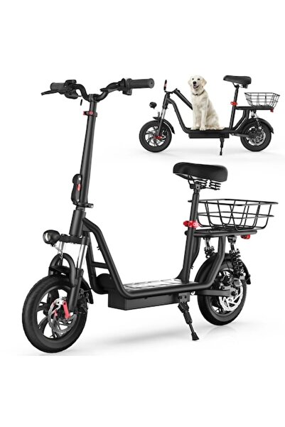 iscooter Trotineta electrica i12 500W cu scaun si cos de transport