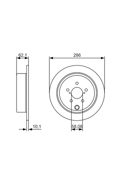 Bosch Спирачен диск Subaru BRZ/Forester/Impreza Toyota Gt 86 Coupe