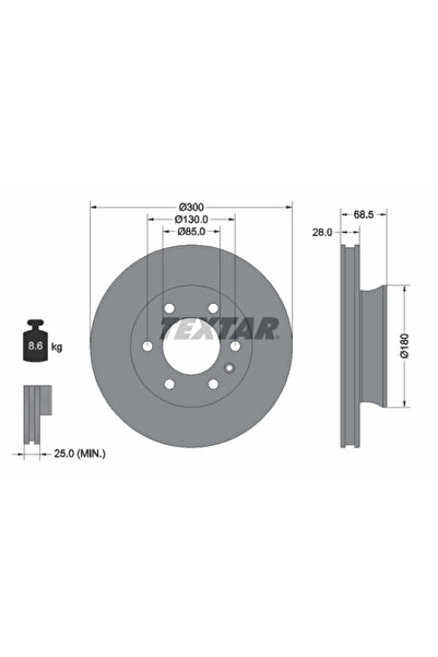 Krieger Спирачен диск Mercedes-Benz Sprinter 3.5-T автобус/Sprinter 3.5-T кар...