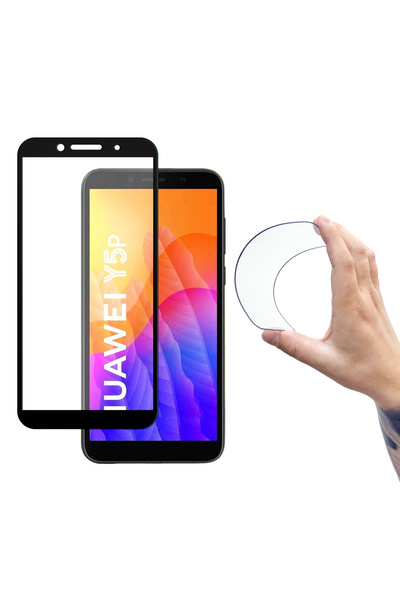Other Szkło hartowane folia szklana z ramką na Huawei Y5p Full Cover Flexi Na...