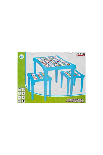 PİLSAN Story Table With Two Chairs Blue 03 493