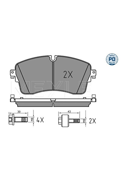 MEYLE Set Placute Frana,frana Disc Land Rover Range Rover Iv (l405) 2012-2021...