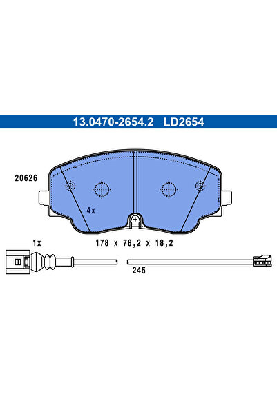 Ate Set Placute Frana Frana Disc Vw Golf 8/Golf Alltrack 8