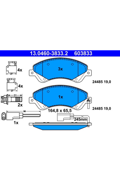 Ate Set Placute Frana Frana Disc Ford Transit Tourneo Bus/Transit Bus/Transit...