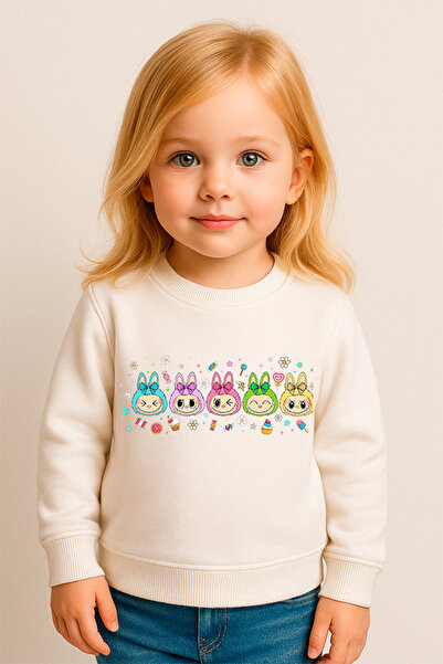 SVART WEAR Labubu Printed Children's Sweatshirt 100% Cotton Funny Fancy