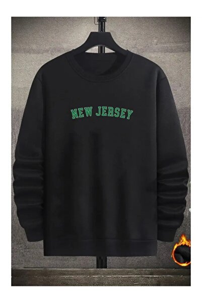 CLASİVA Special Design New Jersey Printed Unisex Crew Neck Oversize Sweatshirt