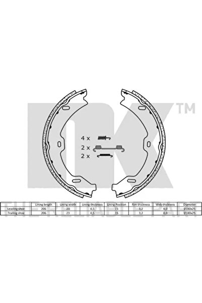 NK Set saboti frana frana de mana MERCEDES-BENZ SL 2000-2001 2733765