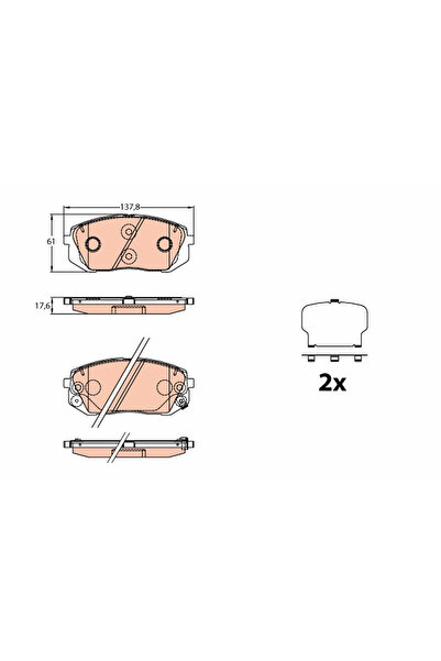 TRW Set Placute Frana Frana Disc Hyundai I40 1