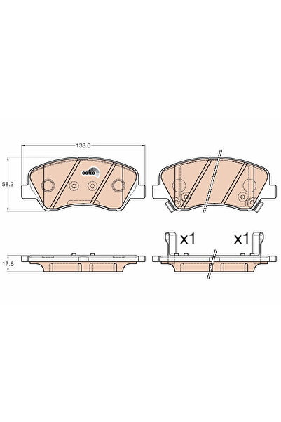 TRW Set Placute Frana Frana Disc Hyundai Accent 4 Kia Rio 3/Rio 4