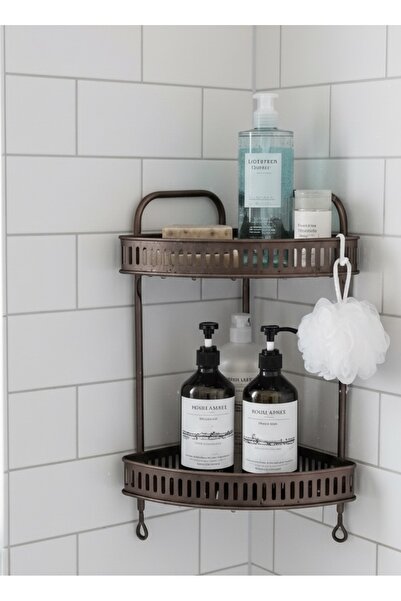 Noor رف زاوية حمام طابقين, لون برونزي