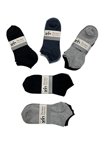 irem içgiyim Cute Men's 3-Piece Short Booties Socks (3 Pairs)