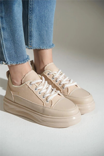 guijarro Γυναικείο sneaker με χοντρή σόλα από λινό |   Αναπνεύσιμος |   Άνετα...