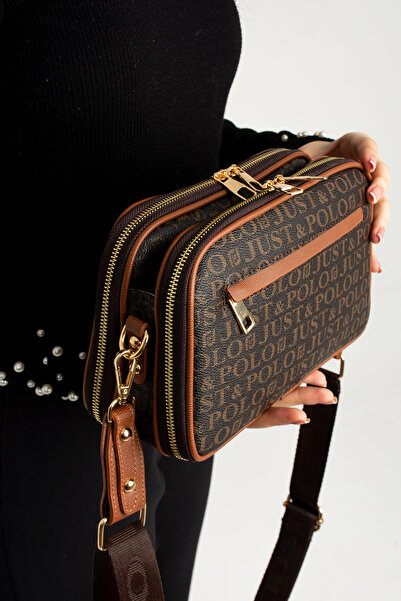 WEST POLO CÜZDAN Women's Waterproof Printed Patterned 5 Compartment Crossbody Bag Shoulder Bag and Wallet Combination Try3502