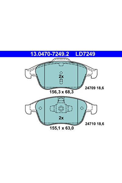 Ate Set Placute Frana Frana Disc Renault Laguna 3/Laguna Cupe/Latitude