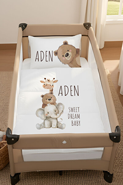 Homamia İsme Özel 4 Mevsim Park Yatak Uyku Seti (70×120) %100 Pamuk