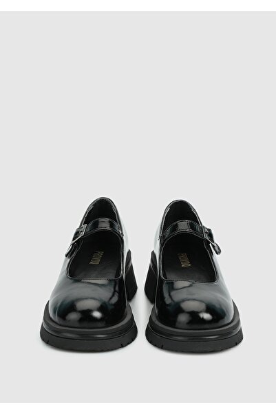 Provoq Черни кожени дамски обувки