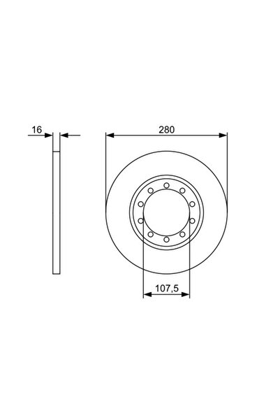 Bosch Спирачен диск Ford Transit Bus/Transit Body/Transit Platform/Chassis Fo...
