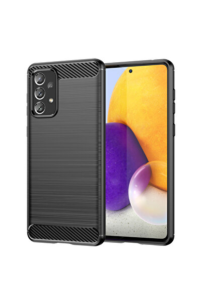 Other Elastyczne eui pokrowiec na Samsung Galaxy A73 Carbon Case - czarny