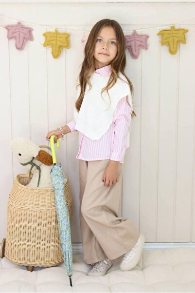 Jolly Kids Set stil 3 piese pentru fete, cu pantaloni din denim, tricot și cămașă