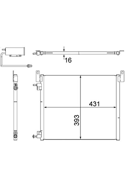 MAHLE Condensator Climatizare Cadillac Bls Opel Signum/Vectra C