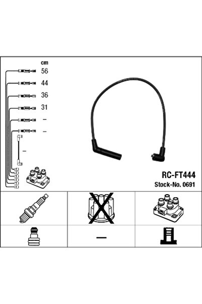 NGK Ignition Wiring Set Hyundai Accent 1/Accent 2/Accent Limousine