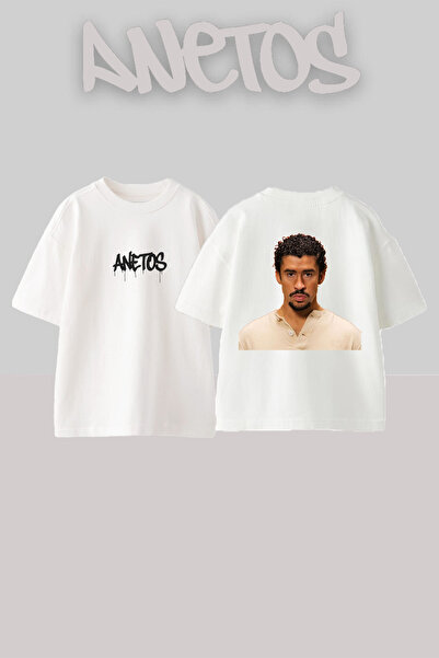 Anetos Μπλουζάκι Bad Bunny 1 Design Back με τύπωμα Βαμβακερό μαύρο oversized