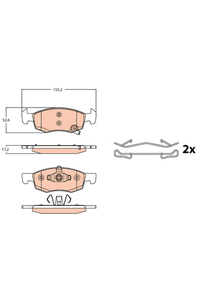 TRW Set Placute Frana Frana Disc Opel Corsa E Vauxhall Corsa Model 4/Corsavan...