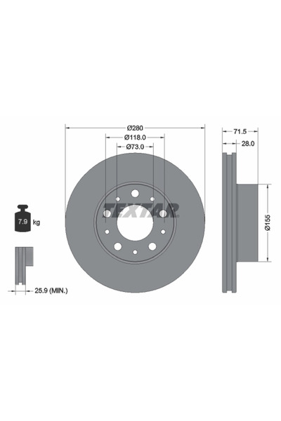 Krieger Disc Frana Citroen Jumper 2 Bus/Jumper 2 Caroserie/Jumper 2 Platou / ...