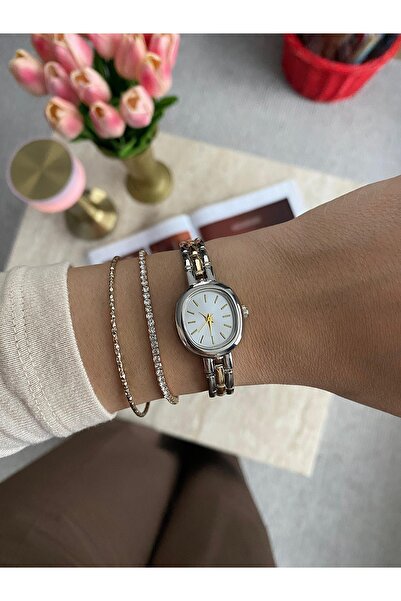 DARK BLANC Oval kasa yeni model kadin kol saati