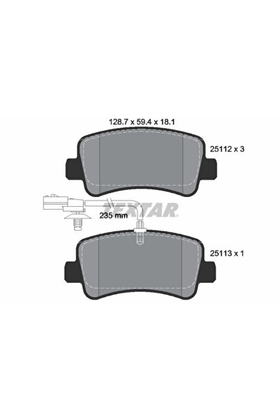 Krieger Set Placute Frana Frana Disc Nissan NV400 Bus/NV400 Caroserie/NV400 P...