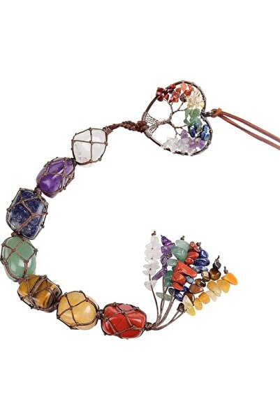 Mirfa شجرة الحياة النحاسية المصنوعة يدويًا لتعليق السيارة، زينة مكونة من 7 أح...